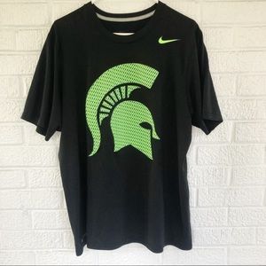 Nike Michigan State Dri Fit T Shirt Black Sz Large